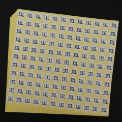 New clothes size label sticker clothing size number sticker digital number sticker self-adhesive clothes size label