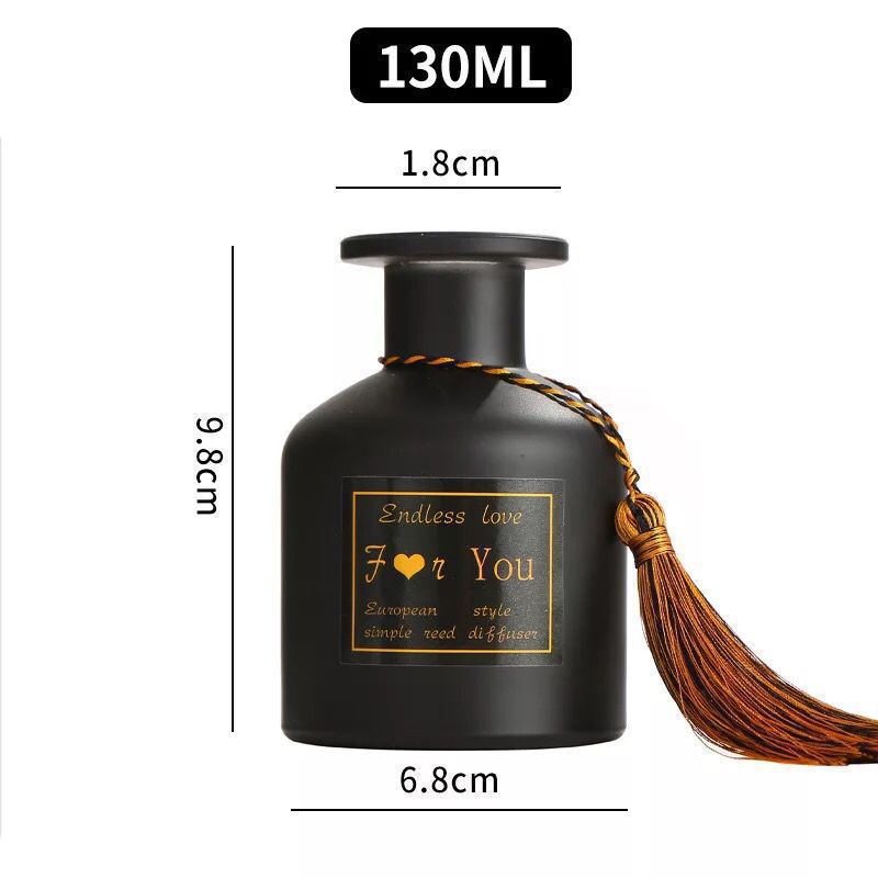 高颜值带盖烟灰色大肚香薰瓶ins玻璃香薰空瓶无火藤条干花扩香瓶|undefined