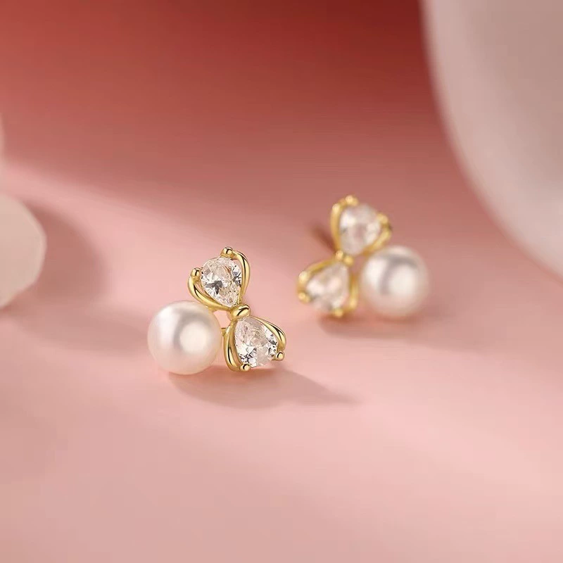 Серебряная игла с бантом, серьги из жемчуга, сумка, образец серебра 925, светская роскошь, стиль высокого качества