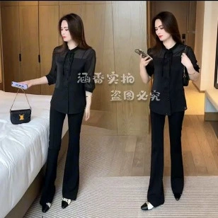 Новый модный пуловер для мамы в китайском стиле, весна-осень 2024, новый стиль, благородная рубашка в иностранном стиле, топы для среднего и пожилого возраста