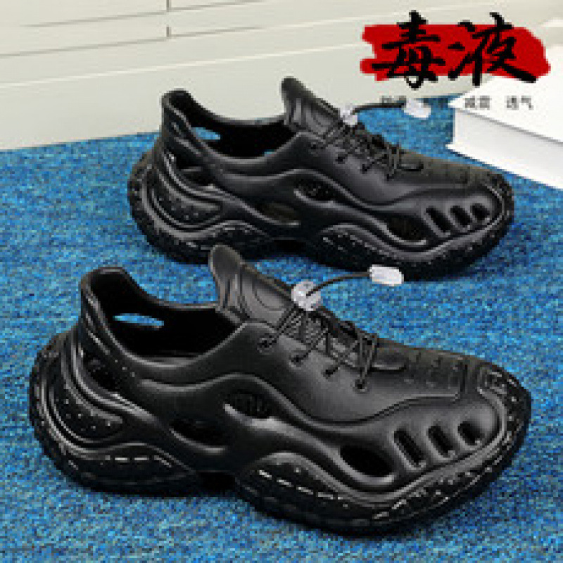 Nueva tendencia de verano, todo fósforo, transpirable, suela suave, zapatos con agujeros de mierda