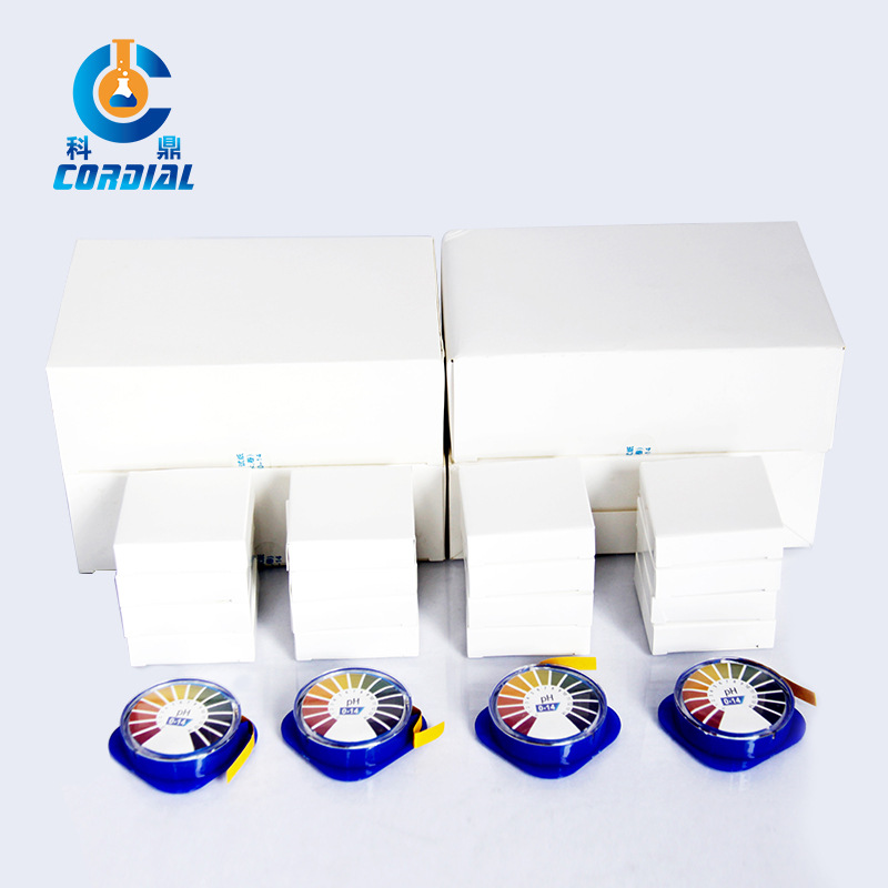 Keding tipo de exportación 5 m rollo de papel de prueba caja de plástico redonda de PH0-14 tipo de prueba PH valor de PH papel de prueba extenso