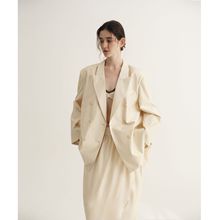 Textile Song绵羊毛轻薄西装外套女春夏高级感温柔廓形小西服