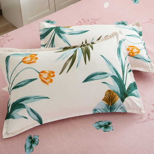 Wholesale washed brushed pillowcase thickened 48*78 skin-friendly breathable pillowcase adult single plus pillowcase manufacturer