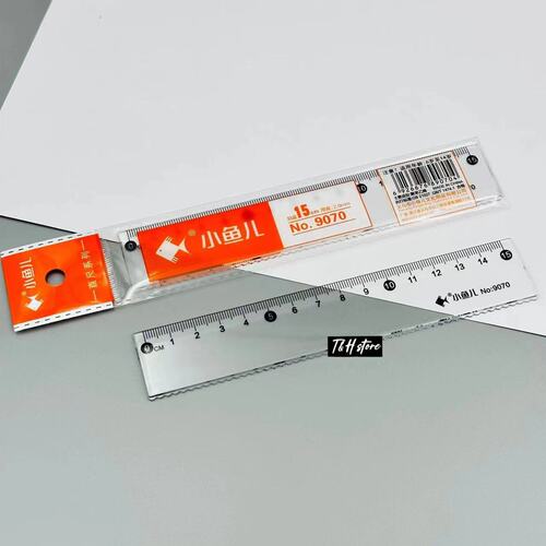 Xiaoyuer wavy ruler 15cm/18cm/20cm transparent hard ruler plastic wear-resistant measuring tool for students