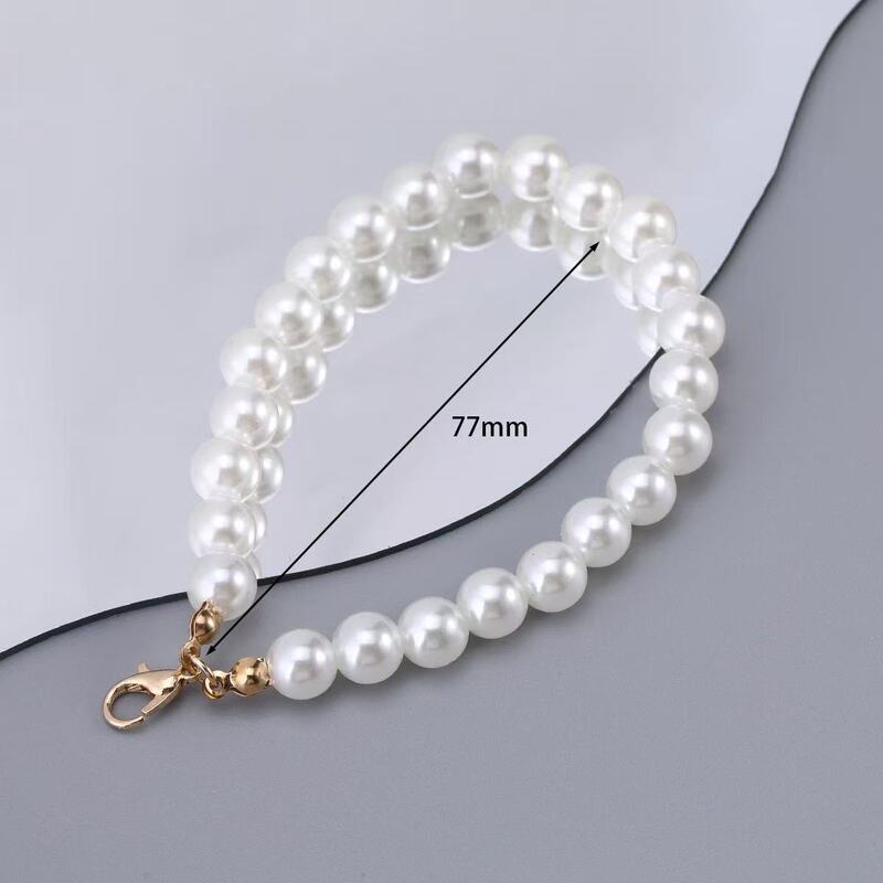 Pearl Bracelet Accessories Handmade Pearl Chain Women's DIY Keychain Beaded Phone DIY Alloy Wholesale Jewelry