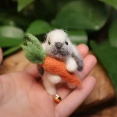 クロスボーダー2025新品ウールフェルトニンジンウサギかわいい萌え