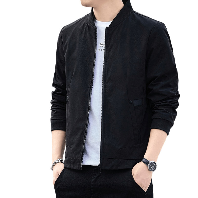 Primavera y otoño 2023 nuevo estilo coreano de moda guapo chaqueta casual hombres béisbol cuello superior fábrica al por mayor