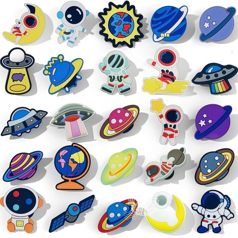 Cross-Border Pvc Shoe Charms and Accessories, Space Planet Cartoon Astronaut Decorations, Factory Wholesale