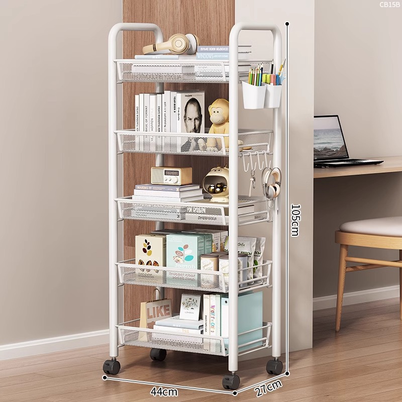 업그레이드된 5단 화이트 [행잉버킷+도르래+후크]