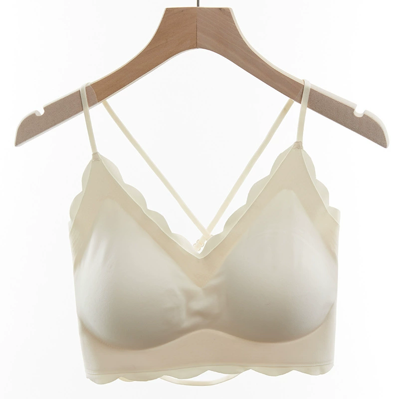 Summer comfortable wireless bra, breathable push up bra, beautiful back, strap bra
