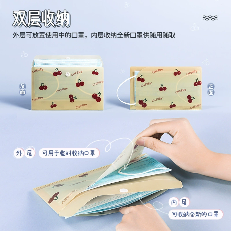 Medical mask, children's storage bag, cartoon cute storage system, storage box