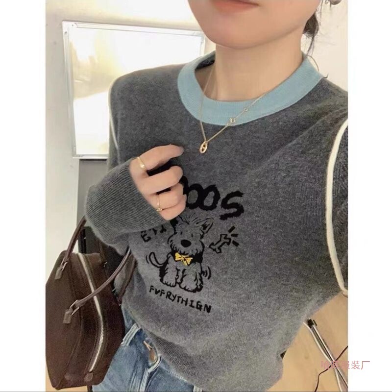 Autumn and Winter Warm Thermal Round Neck Top, Brushed Fleece Base Shirt, Printed Thick Color-Blocking Versatile Long-Sleeve T-Shirt for Women Autumn and Winter Warm Thermal Round Neck Top, Brushed Fleece Base Shirt, Printed Thick Color-Blocking Versatile Long-Sleeve T-Shirt for Women