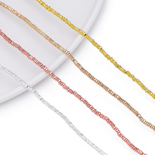 黑胆石四方弧面隔片隔珠DIY手工串珠隔片散珠手链项链串珠配件