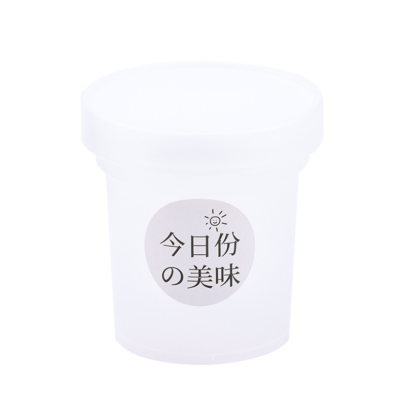 Imprimible pp estofado de hierba de hadas puede azúcar agua postre yogur asado pera para llevar embalaje taza de plástico caja de helado con tapa a prueba de fugas