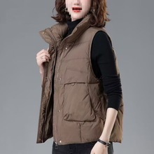 羽绒马甲女短款立领新款羽绒服女轻薄外穿百搭时尚宽松外套