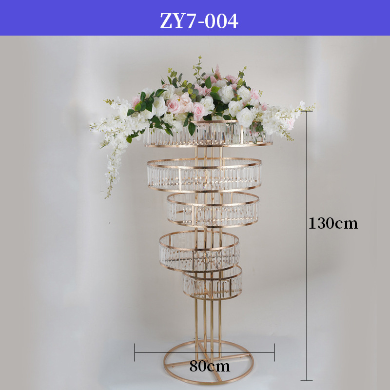 Acrílico transparente transfronterizo candelabros multicapa boda hotel restaurante occidental mesa principal floral accesorios de diseño transfronterizo