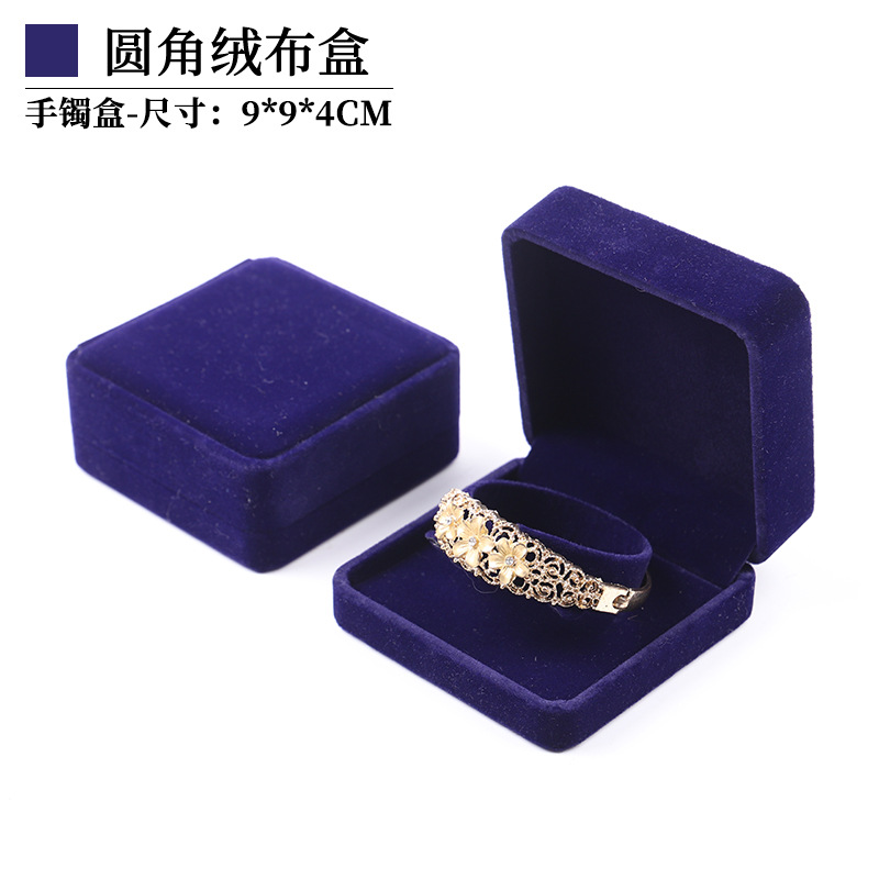 Fuente fábrica venta directa franela joyería caja de embalaje collar pendientes caja de anillo pulsera colgante caja de cadena de mano al por mayor