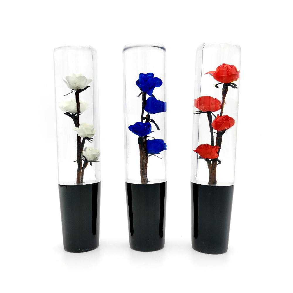 10/15/20CM Acrylic Crystal Rose Car Gear Shift Knob