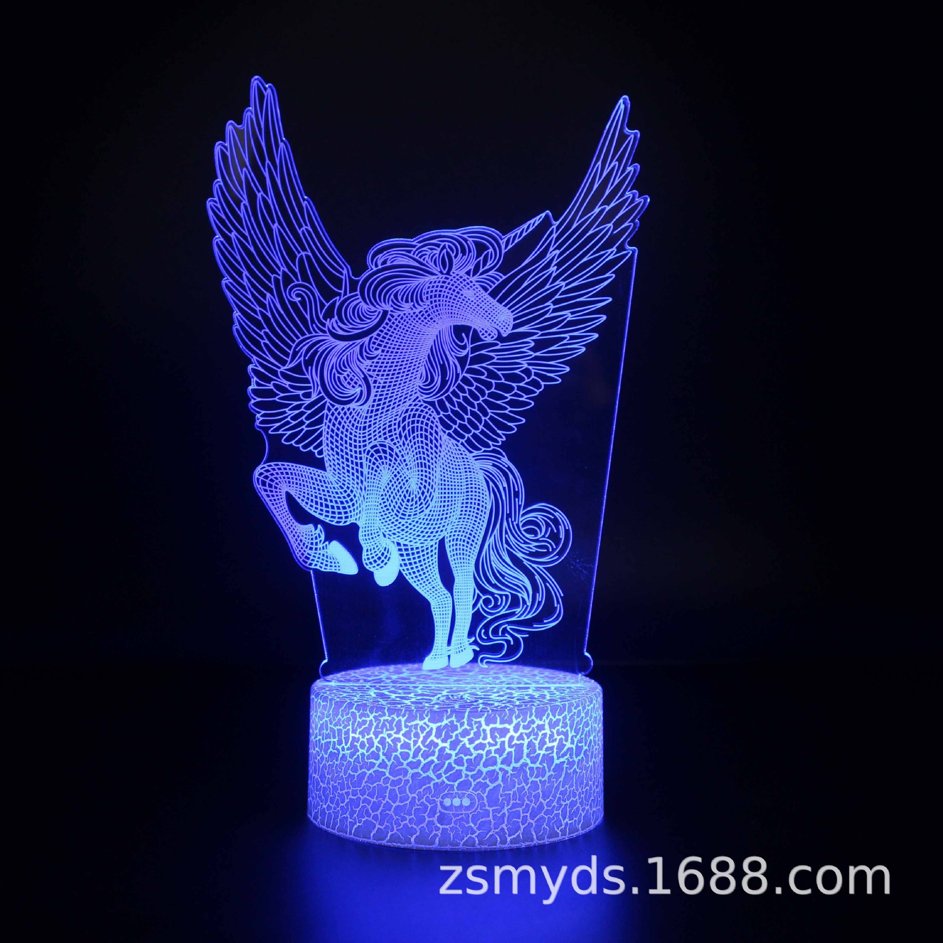 Comercio electrónico transfronterizo dedicado a la serie unicornio 3D lámpara de mesa LED lámpara de regalo creativo visual estéreo colorido luz de la noche