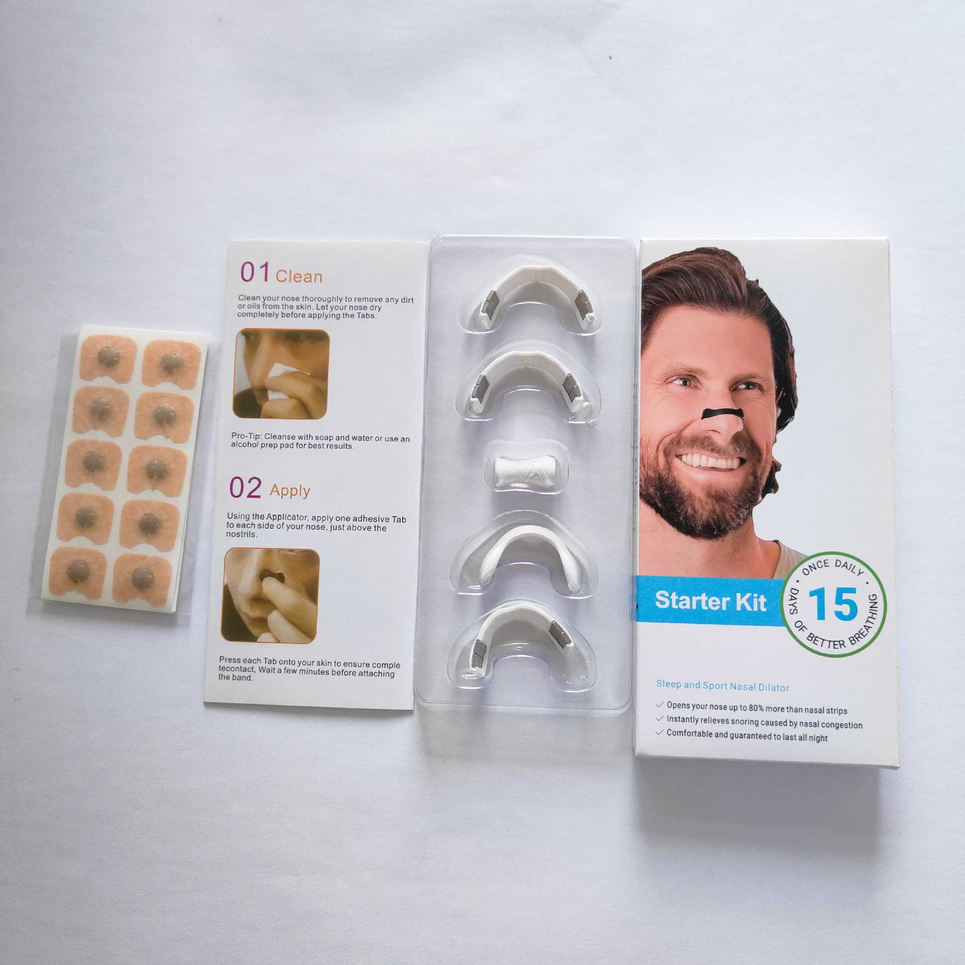 정사각형 흰색 자석 코 클립 15쌍