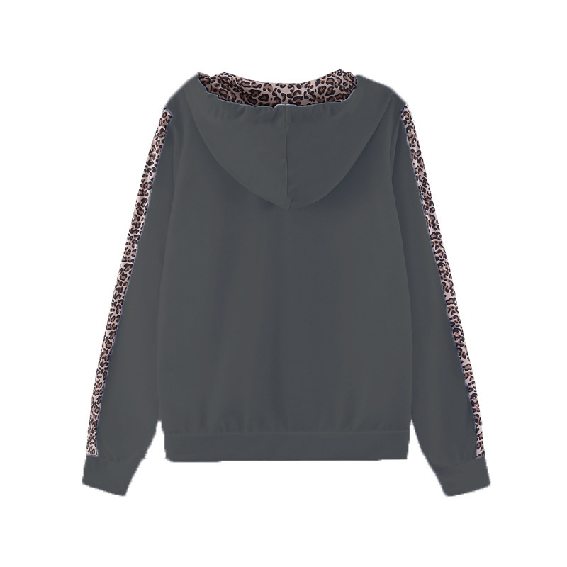Women's Leopard Print Sweatshirt And Pants Set For Autumn Winter_voghion.com