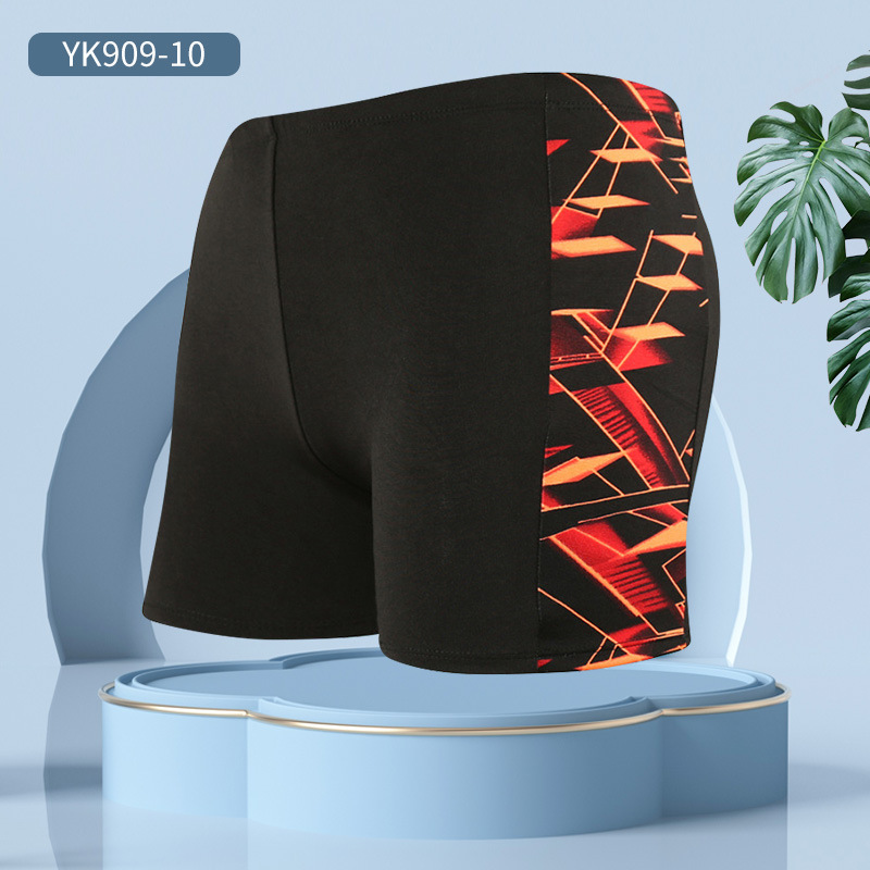 Pantalones de baño de talla grande personalizados ligeros para hombres pantalones de playa de aguas termales de ángulo plano anti-vergüenza pantalones de baño de secado rápido logotipo personalizado