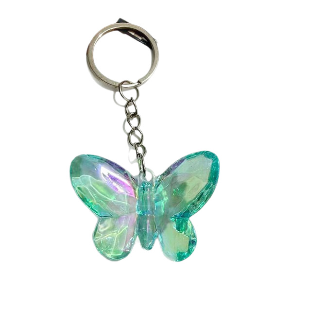 Color fantasma de color gelatina mariposa llavero acrílico transparente colgante de dibujos animados pericardias de niñas joyas de ropa al por mayor image 6