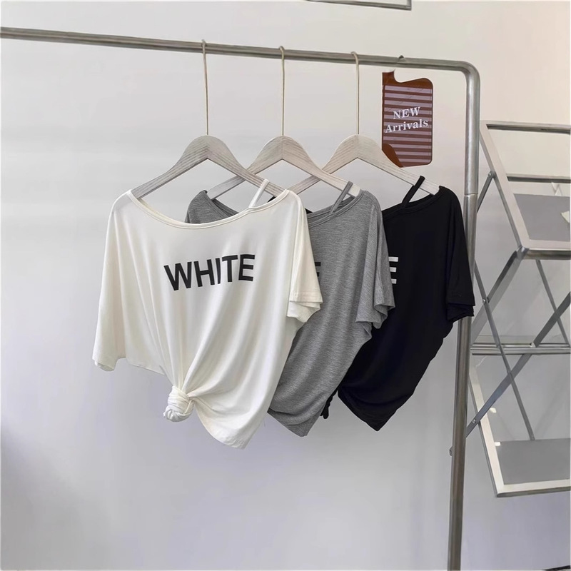Modal Short-sleeved T-shirt Modern Dance Practice Clothes Loose Adult Jazz Latin Dance Table Performance Clothes Yoga Clothes