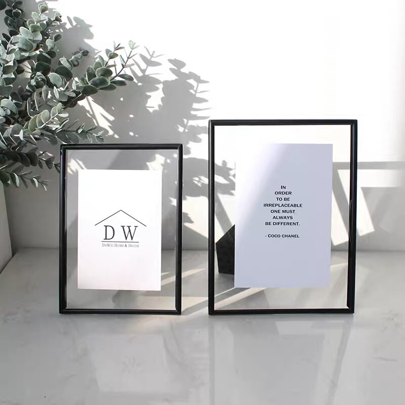 Photo printing glass transparent photo frame custom photo album advanced metal table 6 inch 8 inch a4 wall 6 inch 7