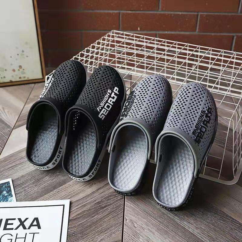 洞洞鞋两穿男士沙滩鞋男拖鞋夏季包头情侣凉拖凉鞋新款外穿女凉拖