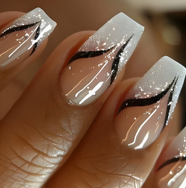 24 Pieces Wearable Nail Patch Nail Art Wearing Armor Gradient Glitter Line Fake Nail Extension Removable Armor 24 Pieces Wearable Nail Patch Nail Art Wearing Armor Gradient Glitter Line Fake Nail Extension Removable Armor