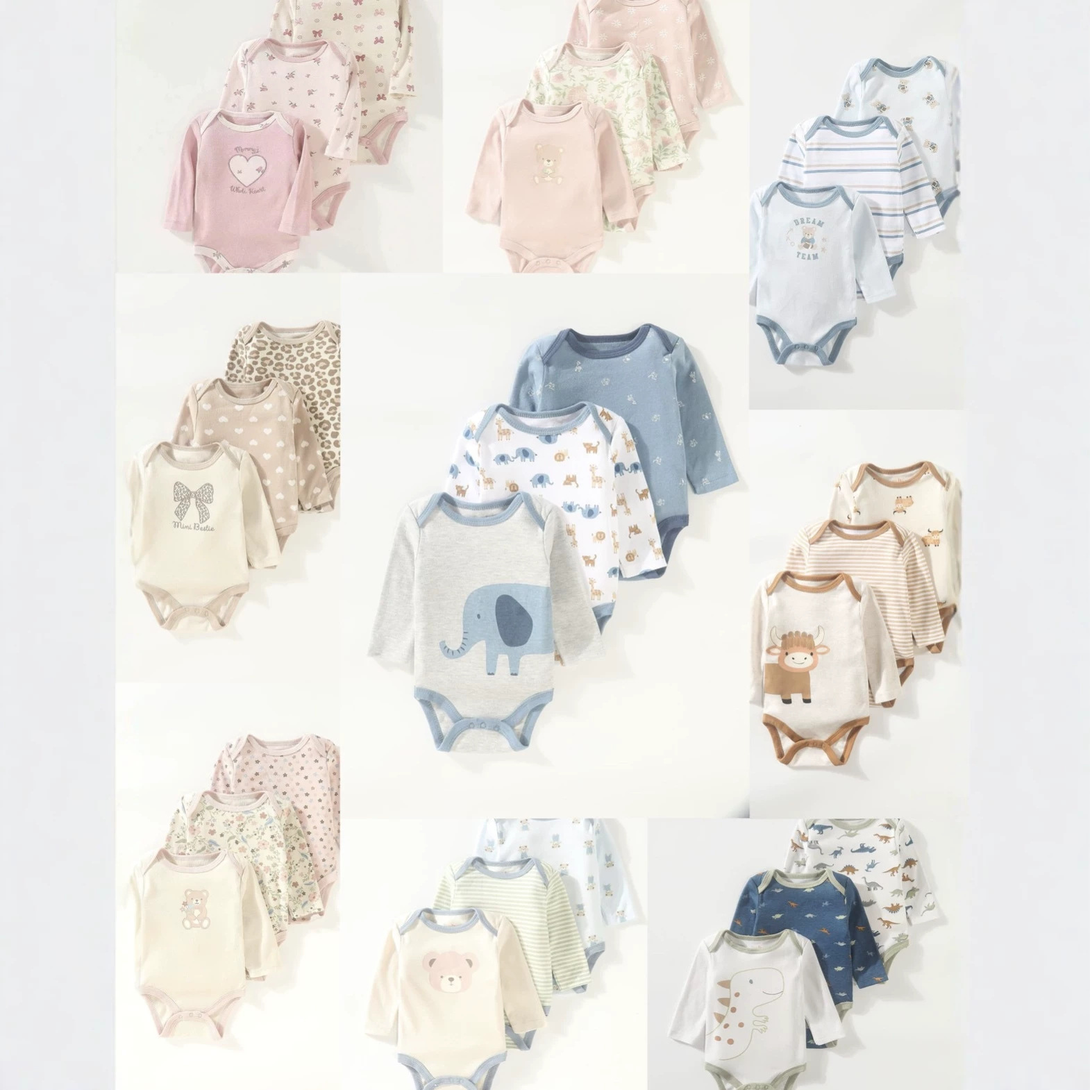 2026 New Autumn Long-Sleeve Romper for Infants and Toddlers, Cute Printed Three-Piece Set for Boys and Girls, Wholesale