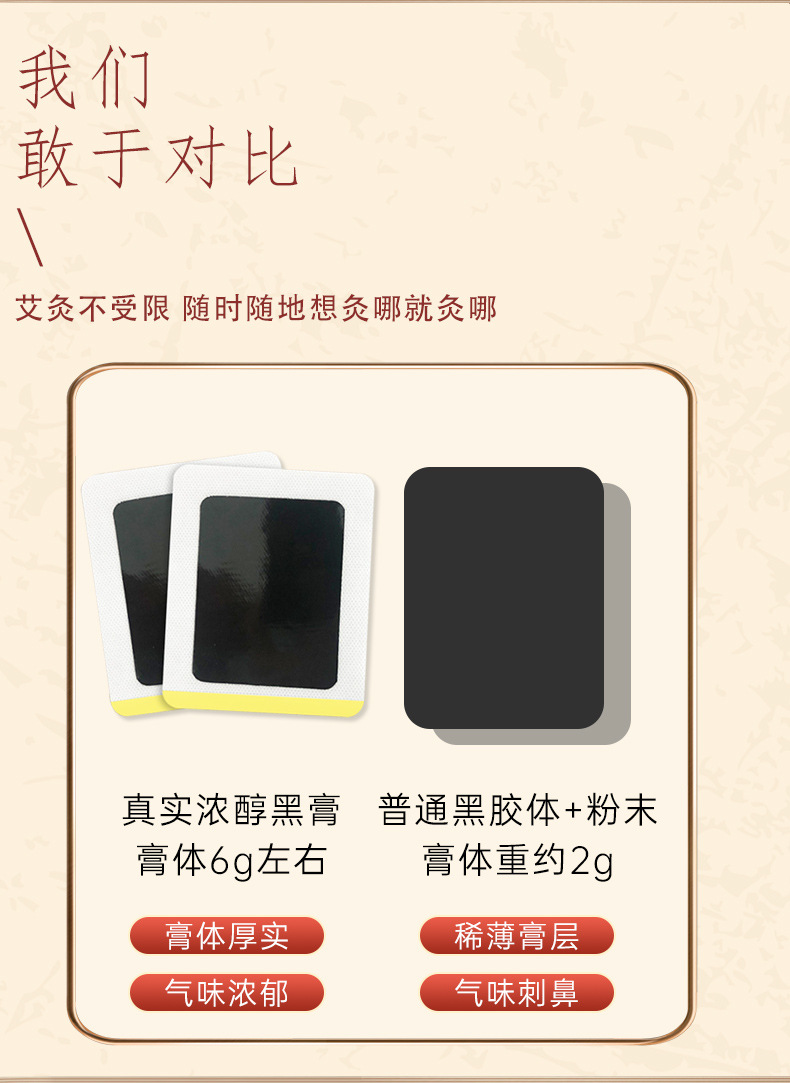 Mugwort Neck Shoulder Knee Patch Herbal Warming Body Patch 6 Patches Per Box specifications