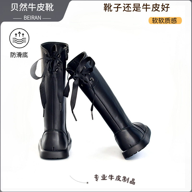 Children's Boots, Girls' High Boots, Long Boots, Cotton Boots, Single Boots, Chimney Boots, Boots, Princess Boots, Black Leather Boots, Long Boots