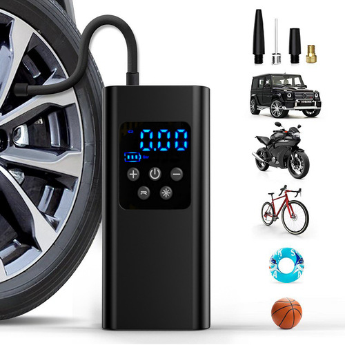 Car-mounted wireless air pump, portable air pump for cars, electric tire inflator for sedans, high-pressure air pump