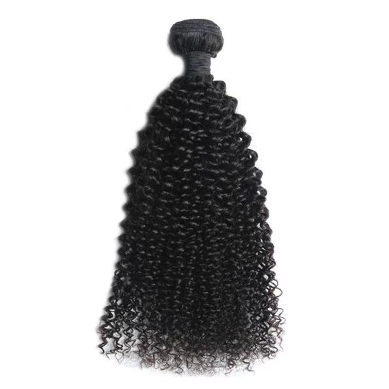 Europa y América cortina de cabello humano Bundle cabello humano 7A cabello de color natural cabello recto rizado en stock transfronterizo