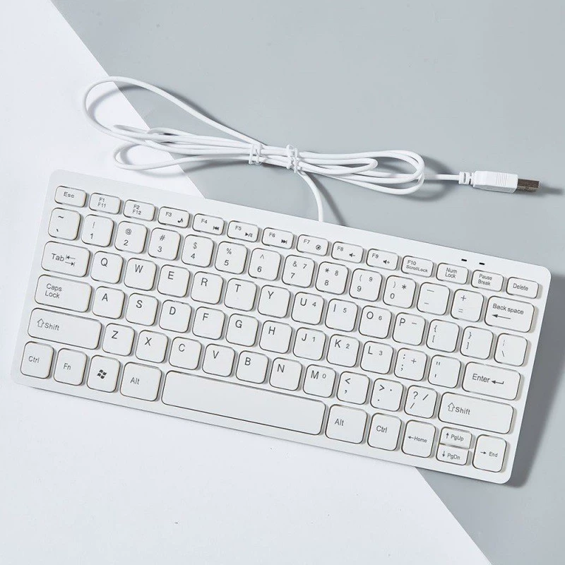 K1000 шоколадная мини-клавиатура для ноутбука, деловой офис, проводная USB, нейтральный стиль, черно-белая