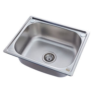 Washbasin Single Tank 304 Stainless Steel Sink Kitchen Sink Sink Household Vegetable Sink Large and Small Washbasin