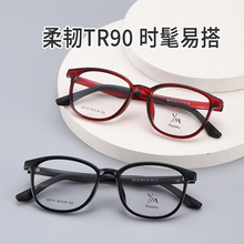 丹阳金属铰链tr90批发65110男女同款中号圆形近视镜架TR眼镜框