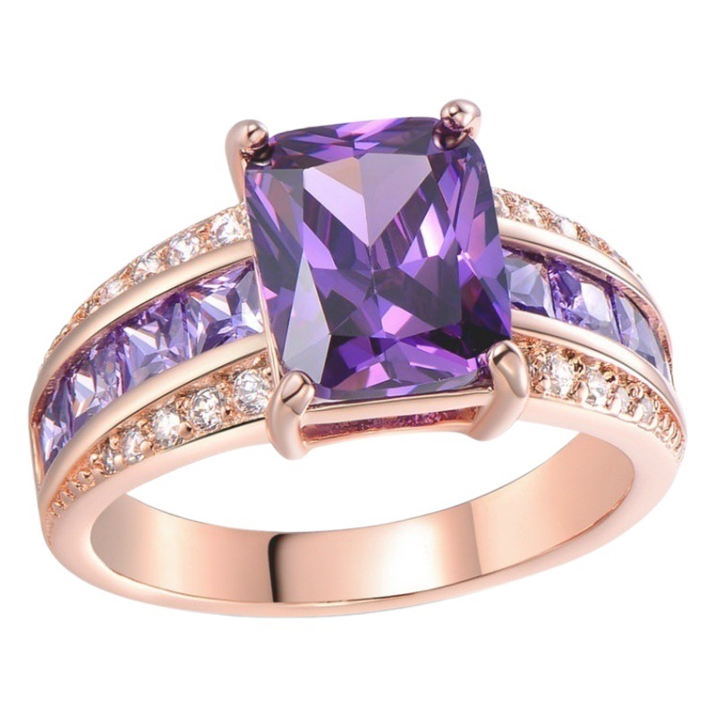 Huajie Wish Cross-Border Hot-Selling New Versatile Ring European and American Women's Retro Simple Blue Fashion Ring for Women