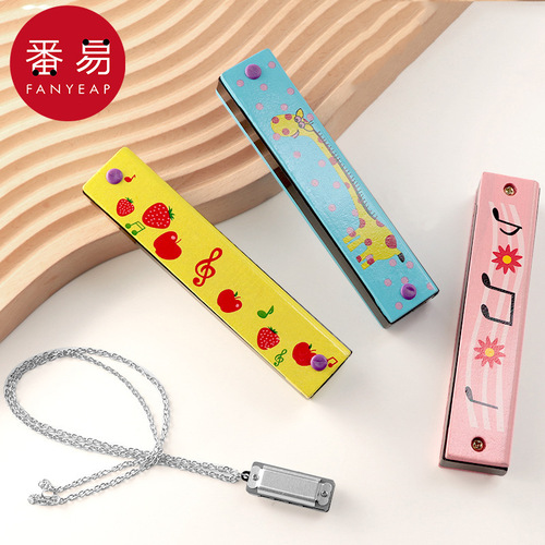 Postage included/10 holes mouth harp/Children's A1P60 - Creative gift mouth harp wooden beginner's starter