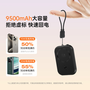 Original source 10000mAh three-in-one magnetic suction new mini charging treasure comes with C- C lanyard private model products