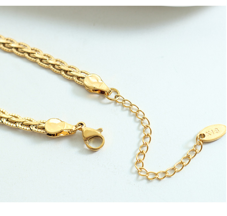 Fashion Letter Titanium Steel Copper Plating Zircon Pendant Necklace_colorza_5