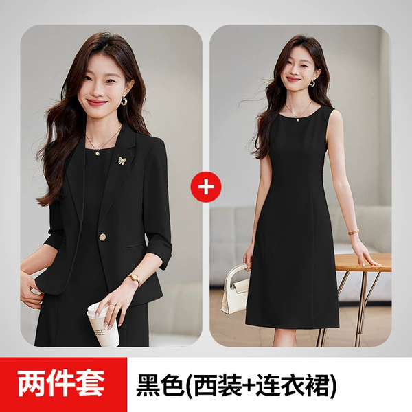 Black classic suit jacket, dress
