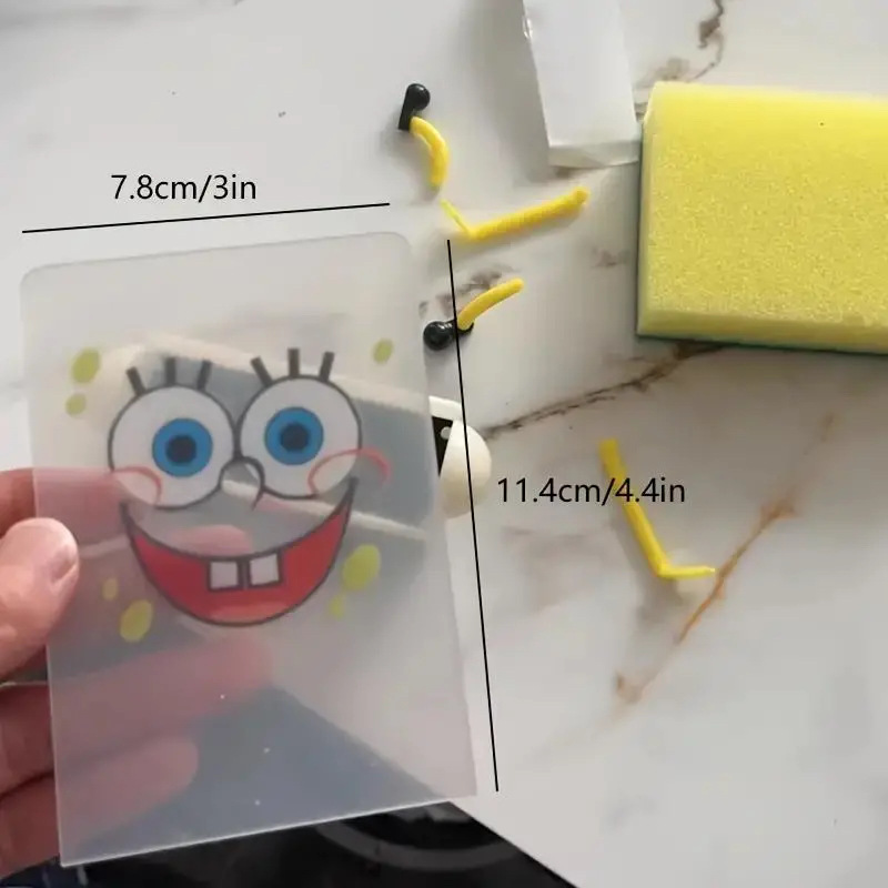 Lavado de platos de dibujos animados, limpieza de esponja, pequeño libro rojo, caja de jabón de cocina, canasta de drenaje de Bob Esponja, estante de drenaje, tazón de esponja