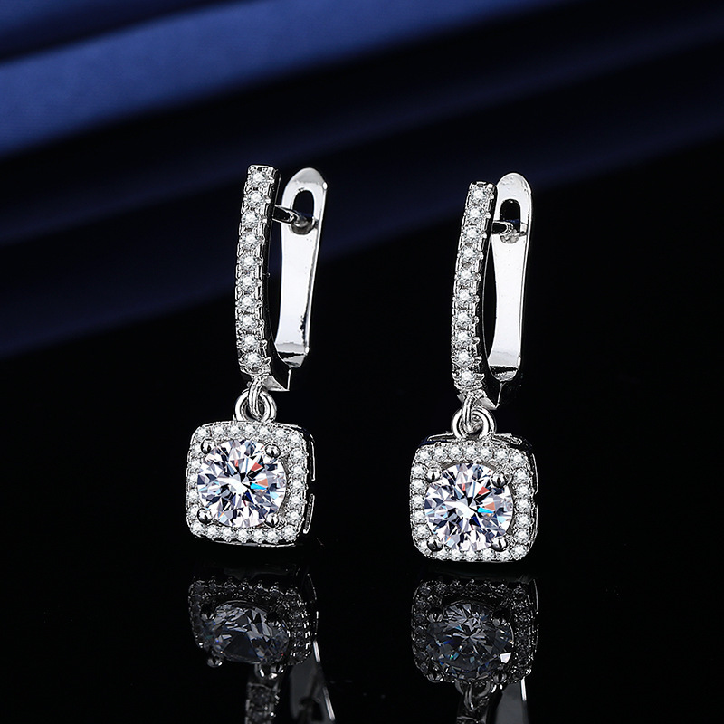 E56 square bag earrings [1 carat]