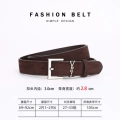Silver buckle dark brown