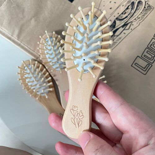 Travel Convenient Comb for Children Cute Solid Wood Anti-static Comb Air Cushion Mini Comb BH272