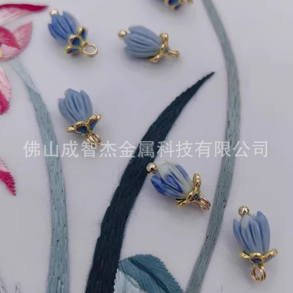 国风紫藤花开紫丁香紫玉兰旗袍扣子 春色满江南温婉浪漫新中式